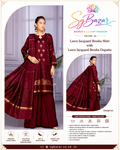 SgBazar Women's 3-Piece Unstitched Lawn Jacquard Brosha Suit