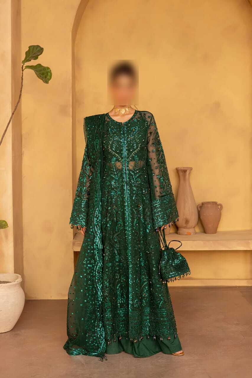 Emerald Green Designer Suit – Elegant Festive & Wedding Wear